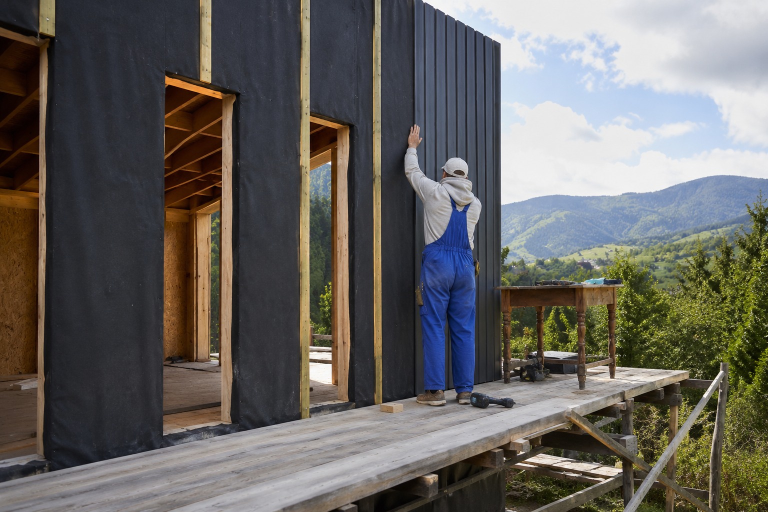 Insulation and waterproofing work